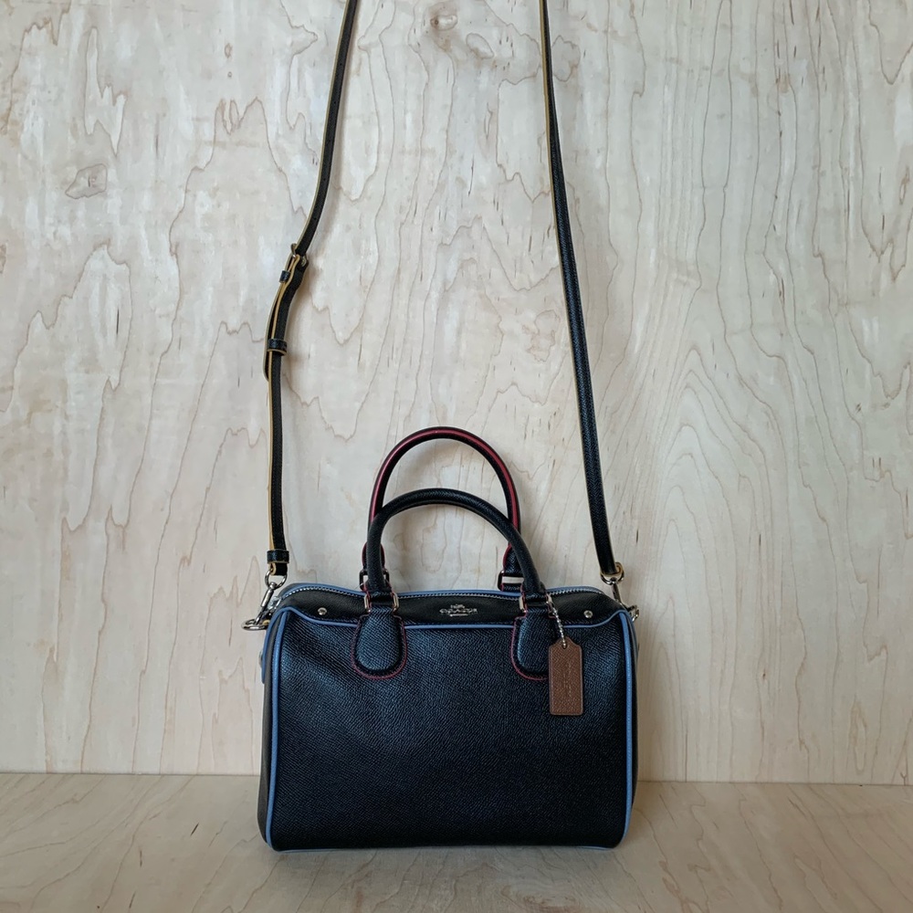🛍SOLD🛍 COACH BLACK MINI BENNETT SATCHEL WITH EDGEPAINT - Picture 3 of 16